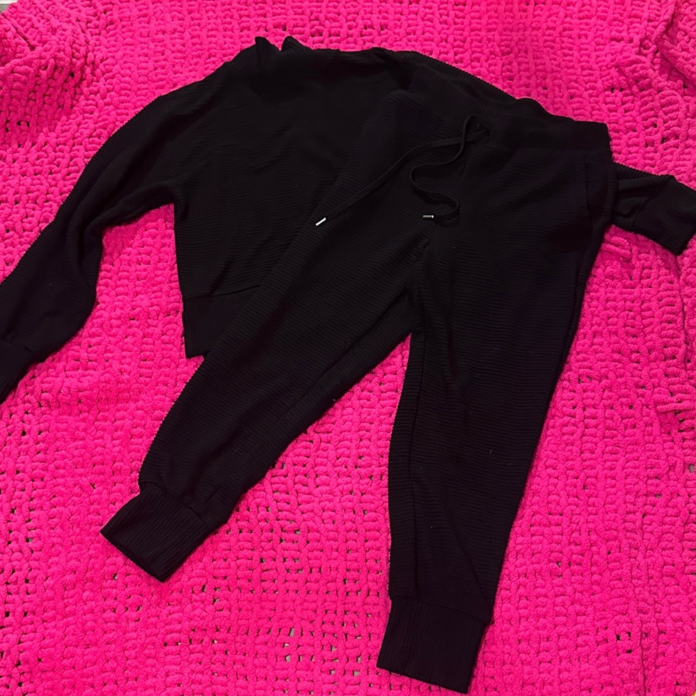 CALIA by Carrie Underwood Black Knit Jumpsuit